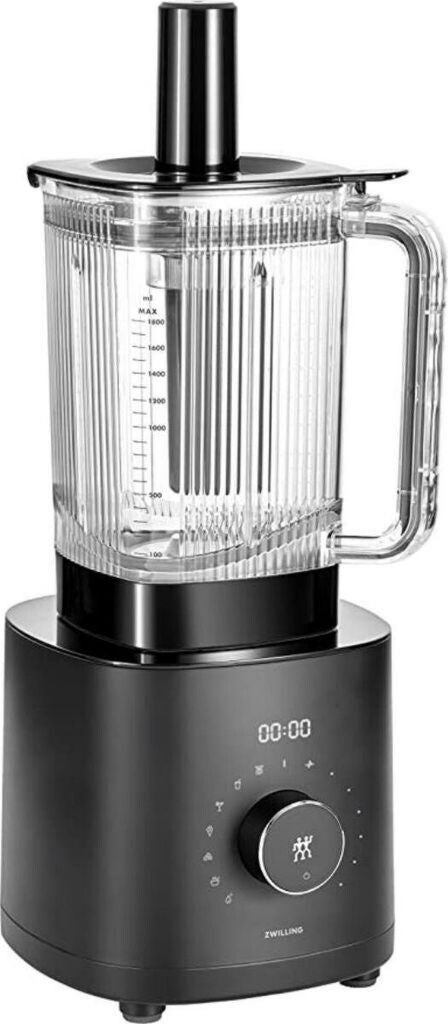 ZWILLING 53001-001-0 black Blender 1,8 L 3 100 W Nettoyage automatique, Glace pilée Bol mixeur, Pilon Sans BPA, Résistant à la chaleur Noir