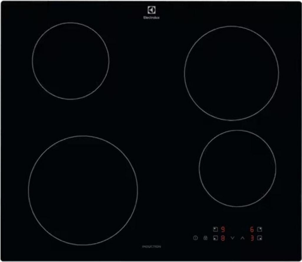 Electrolux EIB60424CK Plaque de cuisson 3 000 W Détection de casseroles Surface vitrocéramique Commandes sensitives Noir