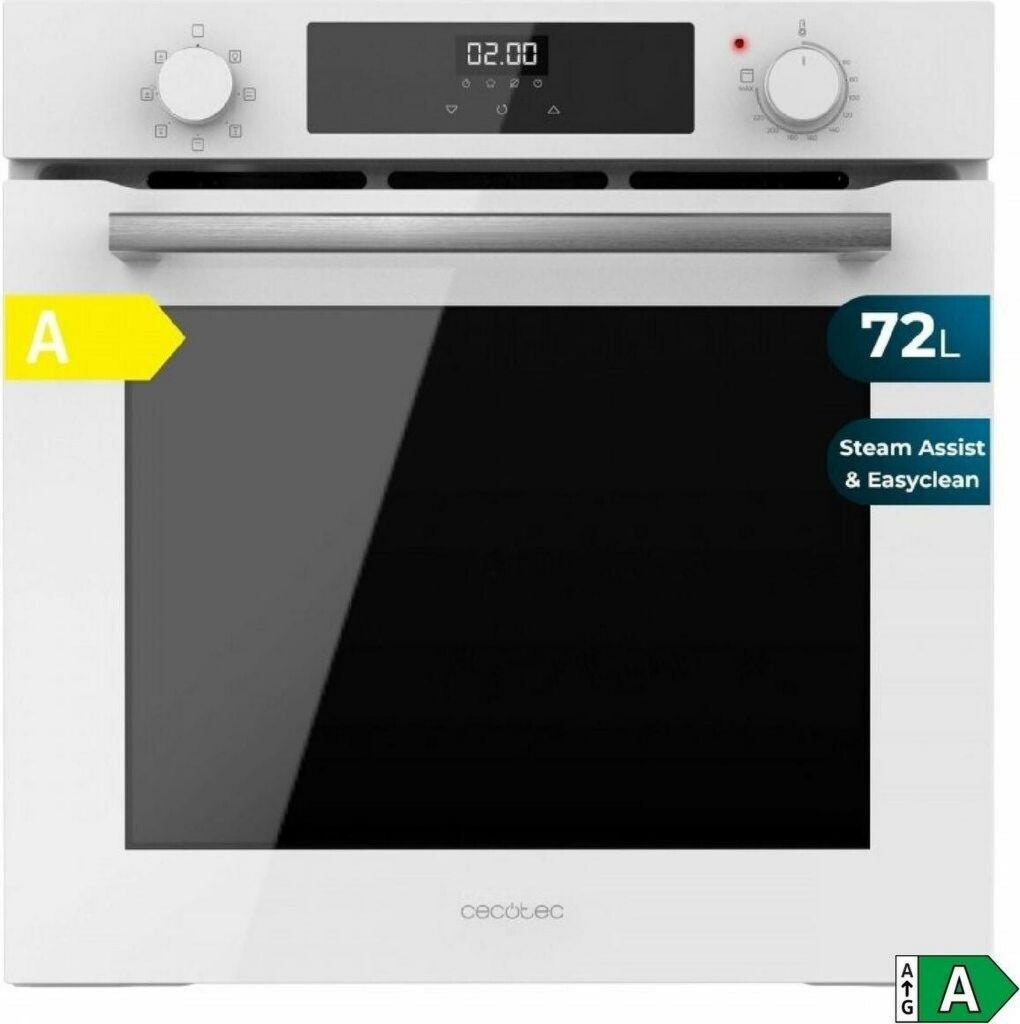 Four électrique Vapeur Cecotec Bolero Hexa M226000 Glass White 72 L 2 800 W largeur 60 cm Grande Multifonction, Nettoyage automatique Blanc
