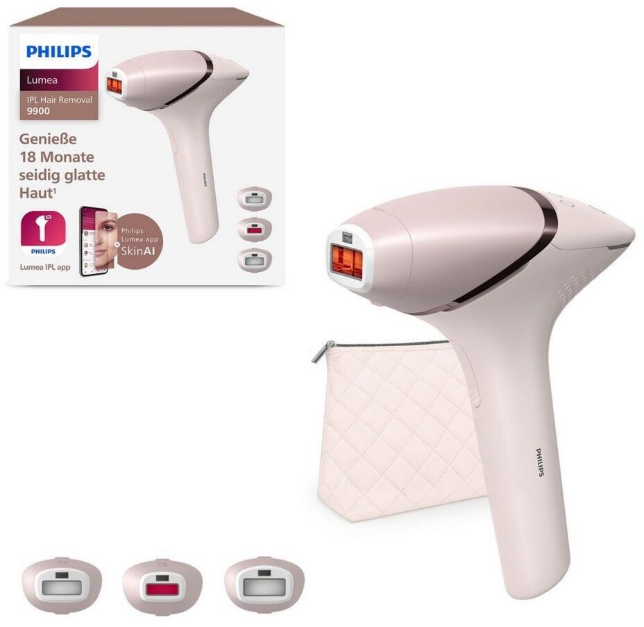 Philips Lumea IPL 9900 Series BRI953/02 Épilateur lumière pulsée Avec filtre UV, Avec détecteur de couleur de peau Technologie IPL Rose