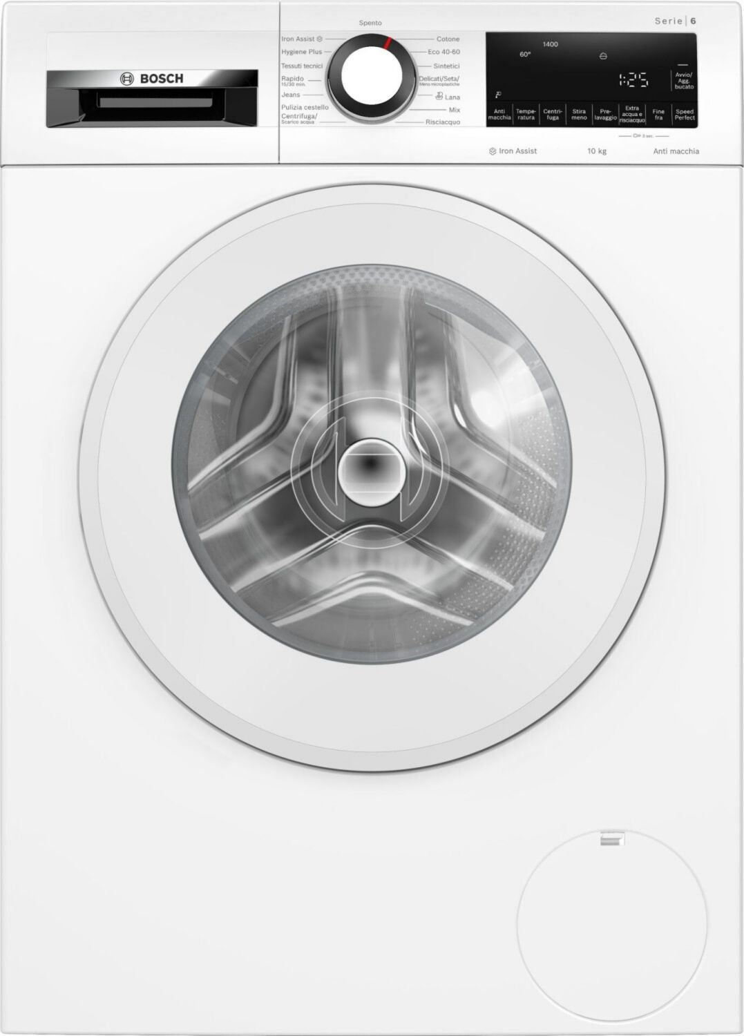 Bosch WGG254Z6II Lave-linge 10 kg 1 400 tours/min largeur 59,8 cm Fin différée, Rajout de linge Pieds réglables en hauteur, Capteur de chargement