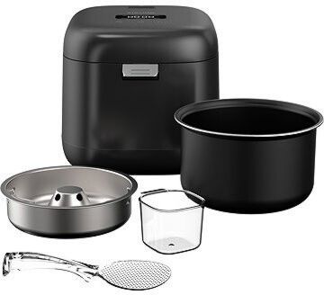 Siguro SGR-RC-L500B Cuiseur à riz 5 L Écran LCD, Récipient mesureur Aluminium Revêtement anti-adhésif Noir