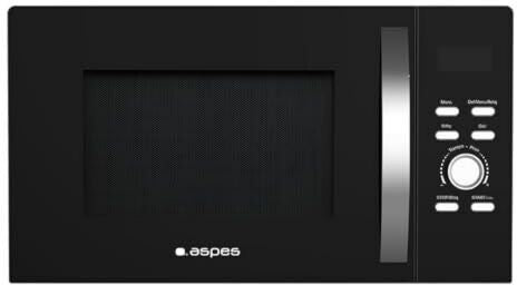 Fours à micro-ondes Aspes AMWAF28900GN 28 L Grâtiner, Air pulsé largeur 51 cm 900 W Avec plateau tournant, Grille Minuterie Acier hauteur 30,4 cm Noir