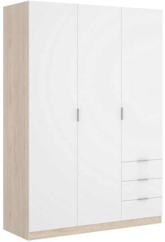 Dmora Dbarro 121x52x184cm Blanc Chêne (8052773875325) Armoire à porte battante Contemporain