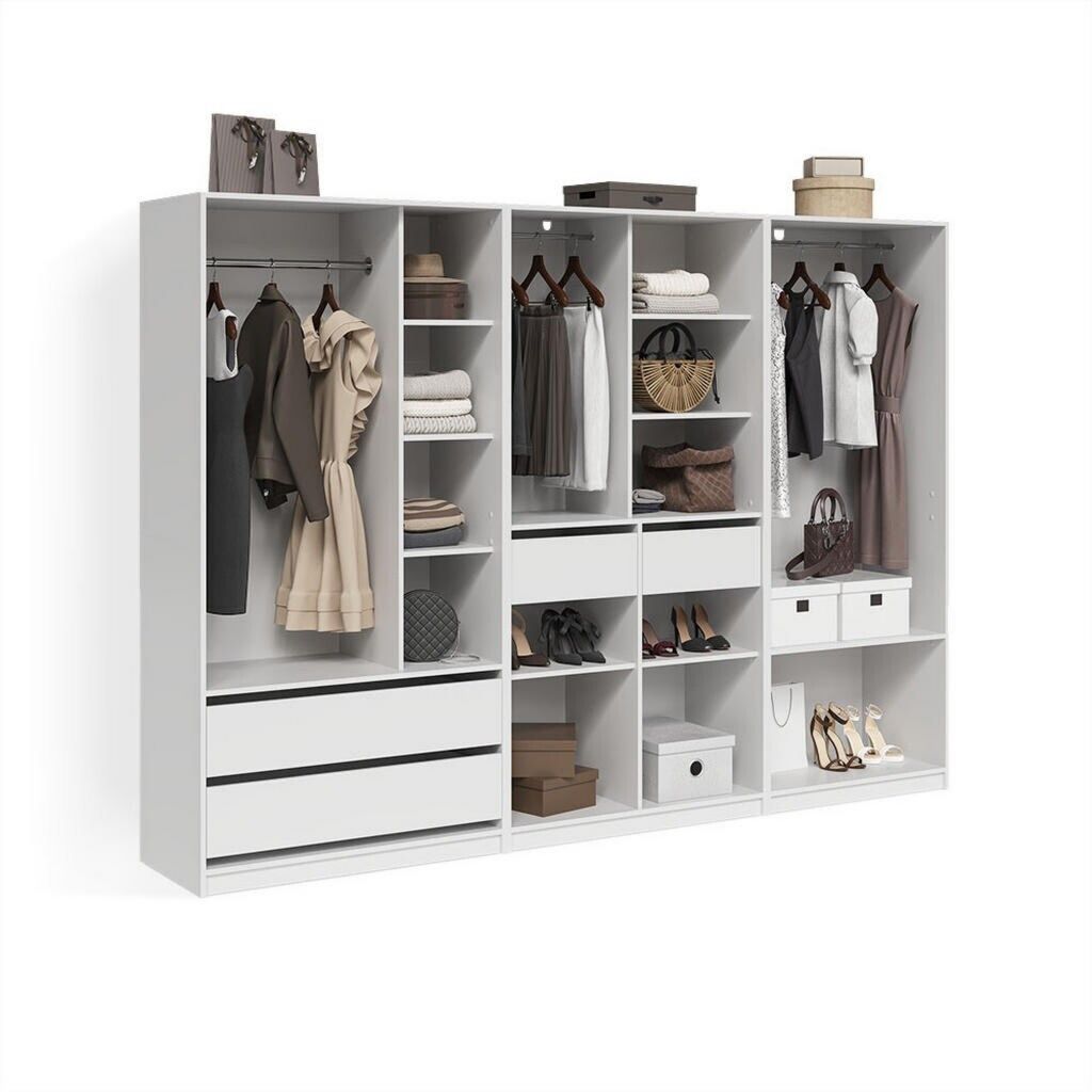 Livinity Trento blanc 100x200x50cm (58975) Armoire à porte battante 4 portes Contemporain