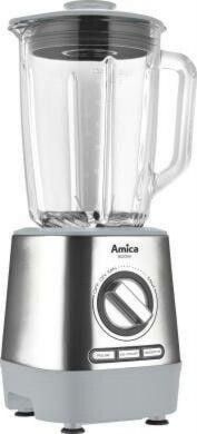 Blender Amica BTM5012 1,5 L 800 W Hacher, Fonction pulse Résistant à la chaleur Bol mixeur pour Soupes & veloutés Argent