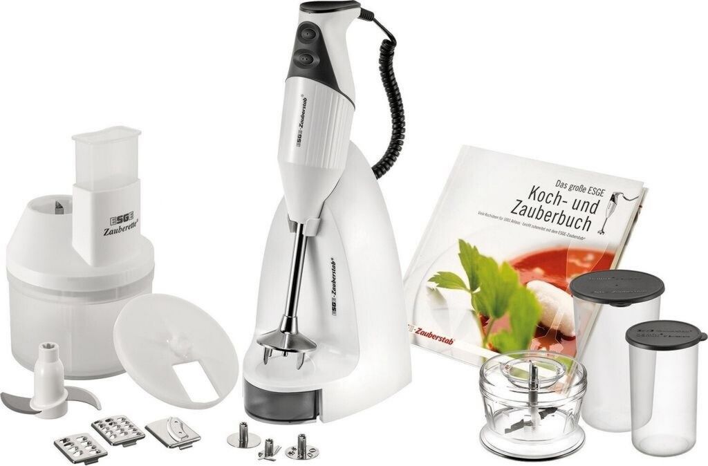 Mixeur plongeant ESGE-Zauberstab M 200 Superbox white (90750) 200 W Hacher, Purée Pied mixeur, Support 17 000 tours/min Plastique Blanc