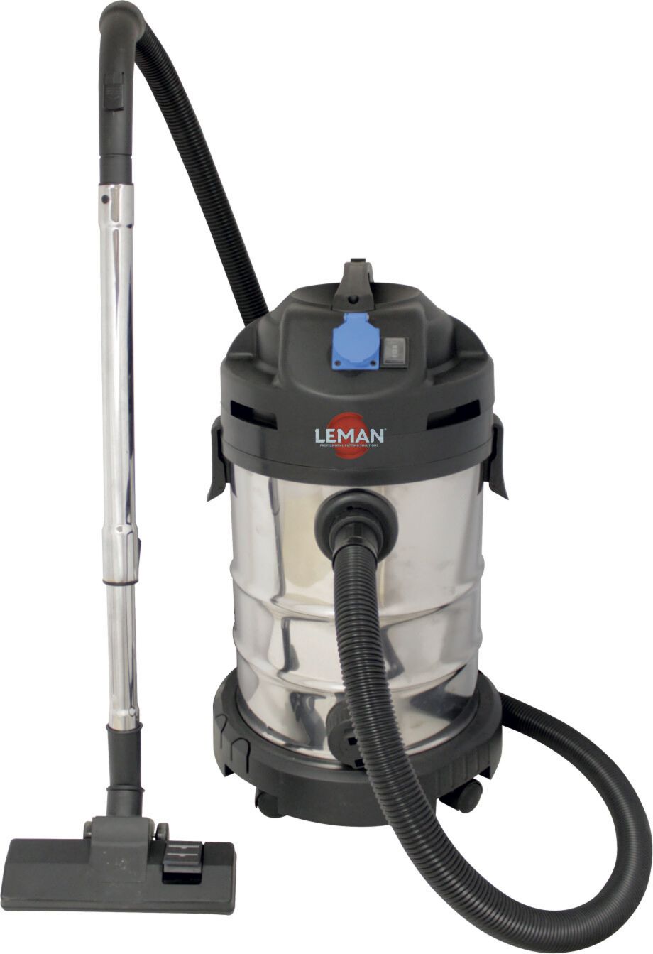 Aspirateur à poussières industriel Leman LOASP 301 58 L/s 1 400 W Avec sac Tube télescopique Filtre à air Secteur pour Extérieur Gris