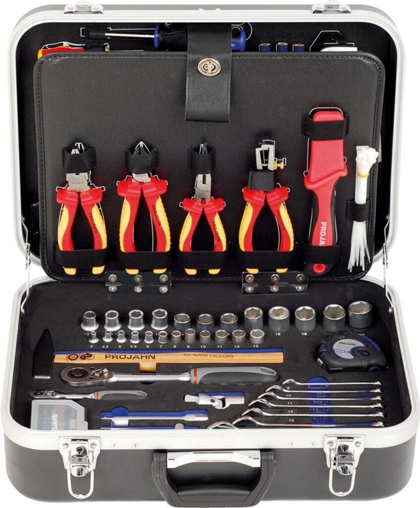 Projahn Proficraft 1/4' + 1/2' 171-tlg. Coffret à outils largeur 460 mm longueur 330 mm Verrouillable hauteur 145 mm Noir