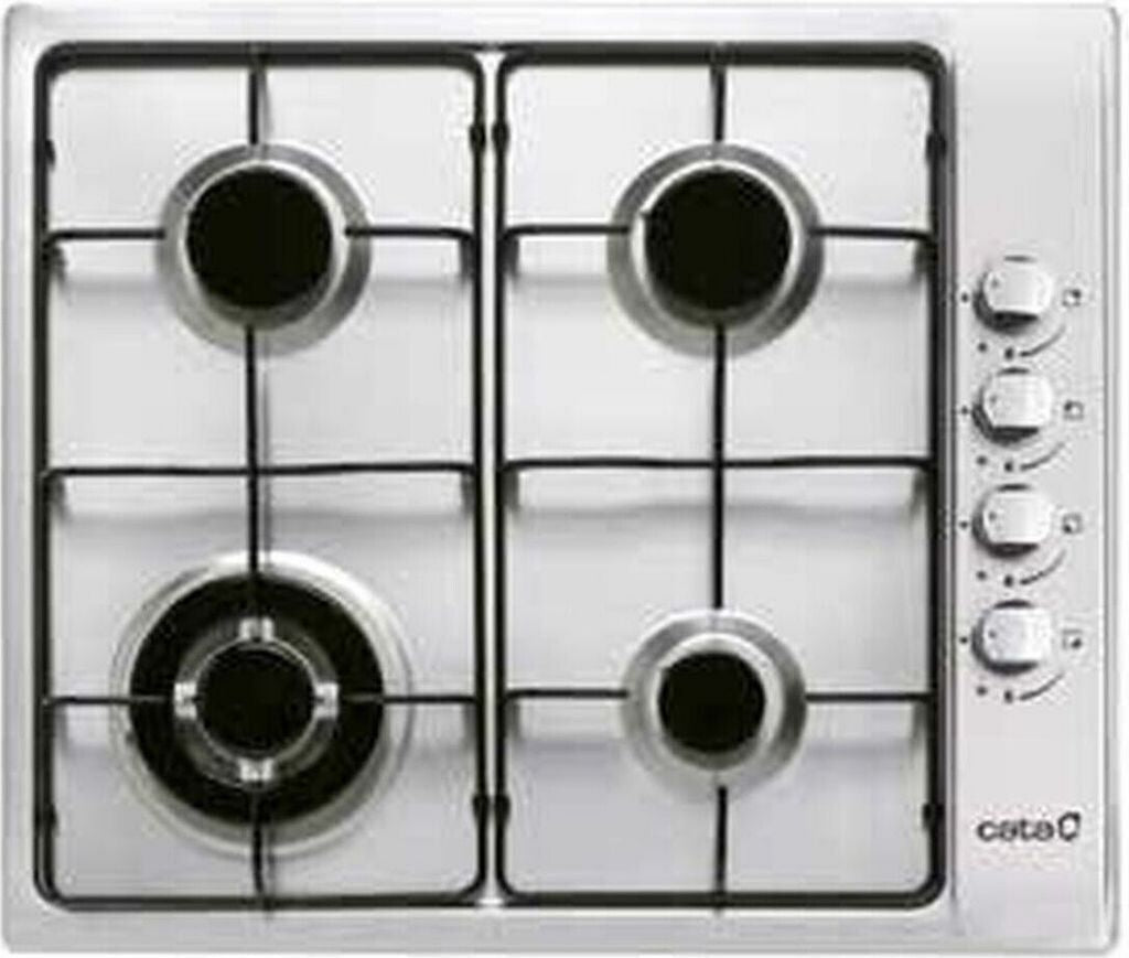 Plaque de cuisson Cata GI 6031 X 4 foyers 7 500 W largeur 59 cm Allumage électronique Acier inoxydable Manettes profondeur 50 cm