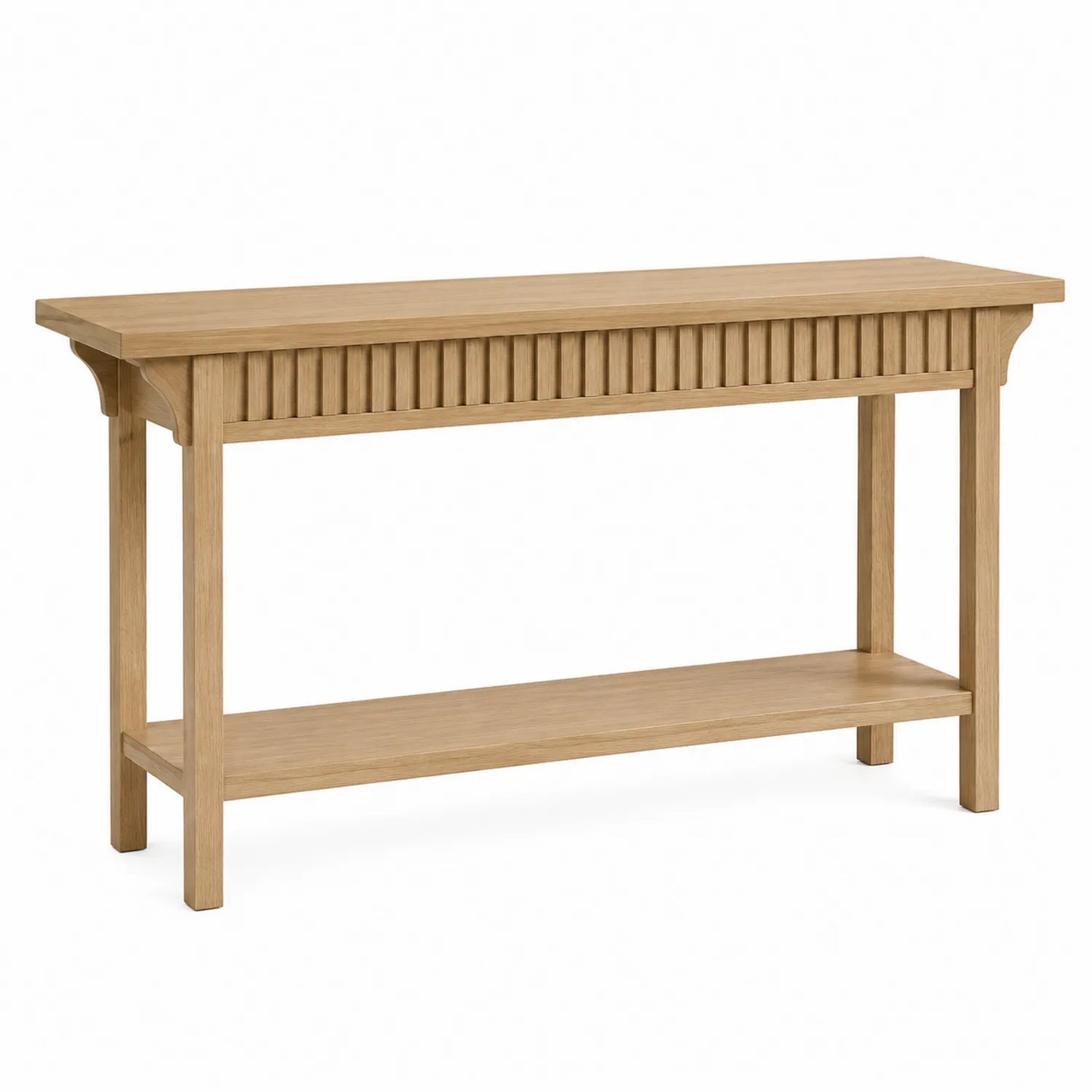 Table console en chêne rectangulaire 120x40x80 cm