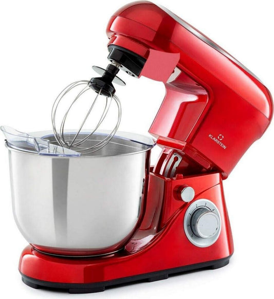 Robot de cuisine Klarstein Bella Pico 2G red 5 L largeur 22,5 cm 1 200 W Pétrir, Malaxer Plastique 6 vitesses Rouge hauteur 32,5 cm profondeur 38 cm