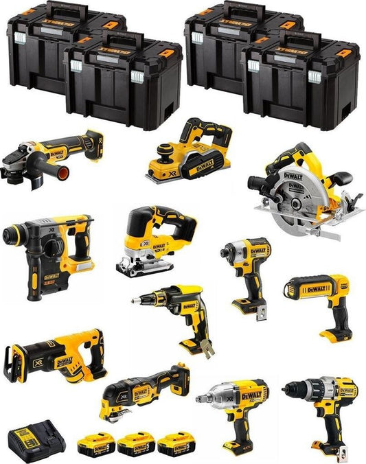 DeWalt DWK DWK1203T (3 x 5,0 + 4 TSTAK VI) Pack outillage sans fil 5 Ah Avec 3 batteries