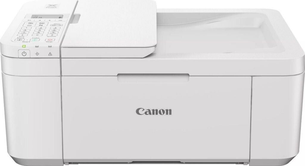 Canon PIXMA TR4750i Series TR4751i White Imprimante 4 en 1 Écran LCD largeur 435 mm Wi-Fi Jet d'encre A4 Mopria, Connectable au réseau 100 feuilles