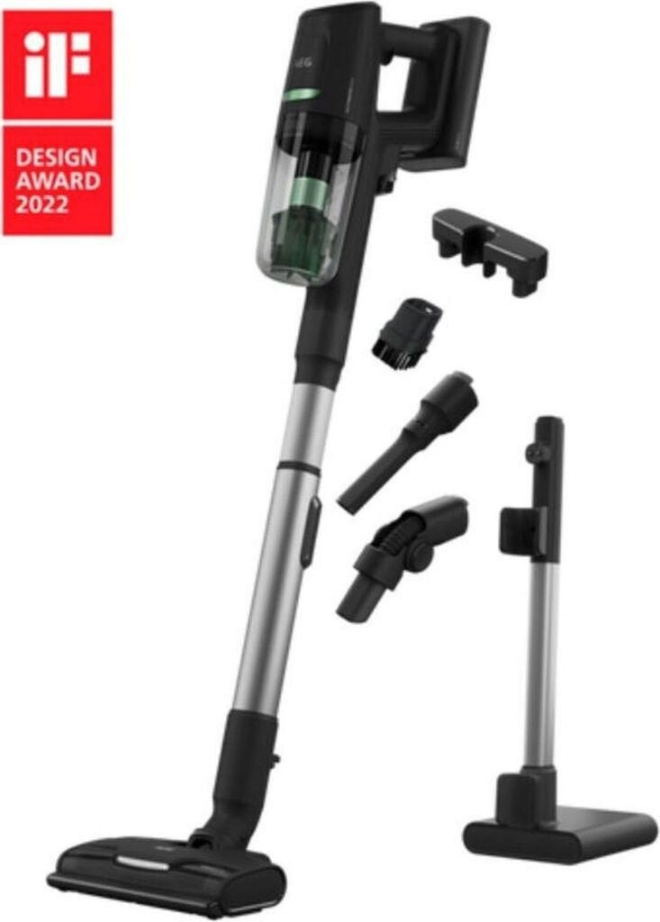 Aspirateur balai AEG AP81B25ÖKO 25,2 V réservoir 0,4 L Support mural Filtre à air pour Sols durs/carrelage, Moquette/tapis Batterie Noir