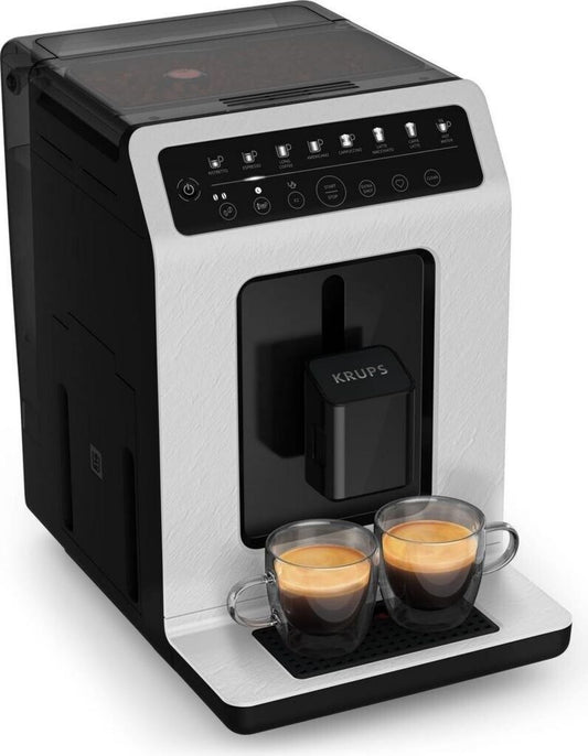 Krups EA897A10 Machine à café expresso 15 bars 1 450 W largeur 24 cm Broyeur à grains, Chauffe-tasses One Touch pour Café en grain Touch-Control