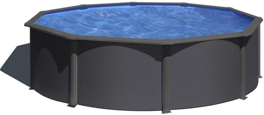 Piscine à poser installation hors-sol – Gre Louko ronde (480 x 122 cm) (3064428°KIT460GY) 480 cm