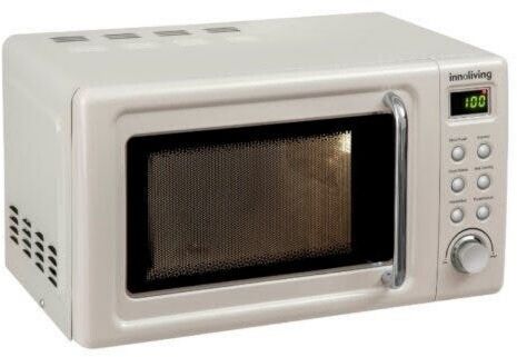 Innoliving INN-861 INN-861B Fours à micro-ondes 20 L largeur 43 cm 700 W Grâtiner 5 Crème Acier hauteur 30 cm profondeur 26 cm