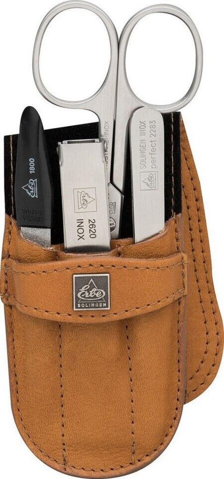 Kit manucure Becker Erbe Cognac pocket pouch with tab 4 pieces
