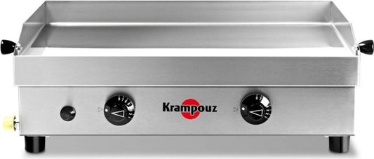 Plancha Krampouz Samba PFSB2MA-KR 54 x 33 cm De 4 à 5 personnes largeur 60 cm 3 000 W 2 zones de cuisson pour Balcon, Intérieur Thermostat