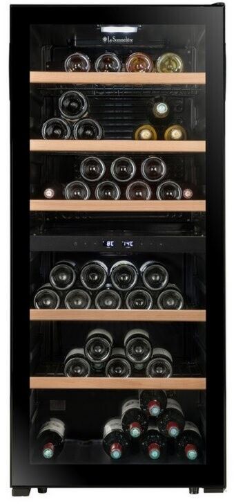 La Sommelière LS102DZBLACK Cave de service 102 bouteilles largeur 55 cm 38 dB hauteur 127,7 cm profondeur 58,5 cm Noir