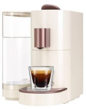 Machine à capsules de café K-Fee Twins II Beige/Bronze 2,3 L 1 455 W 19 bars largeur 19,4 cm Chauffage rapide Réservoir d'eau amovible Plastique