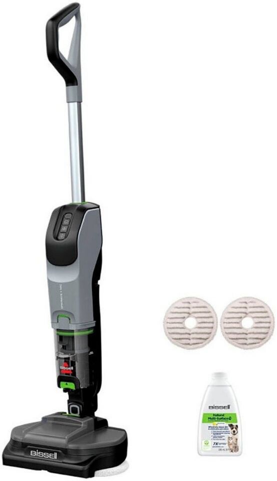 Bissell 1824384129-0 Aspirateur laveur réservoir 0,4 L 70 W Poignée ergonomique, Tube télescopique Batterie / 100V 75 dB Noir, Gris