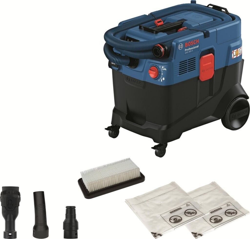 Bosch 06019M0020 Aspirateur eau et poussières réservoir 28 L 1 200 W Cyclonique Filtre à air Poignée de transport Secteur / 230V Noir, Bleu