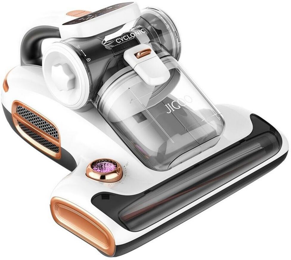 Jigoo T600 blanc Aspirateur anti-acariens réservoir 0,5 L 700 W Séchage Filtre à air Batterie / 230V pour Matelas, Fissure 72 dB