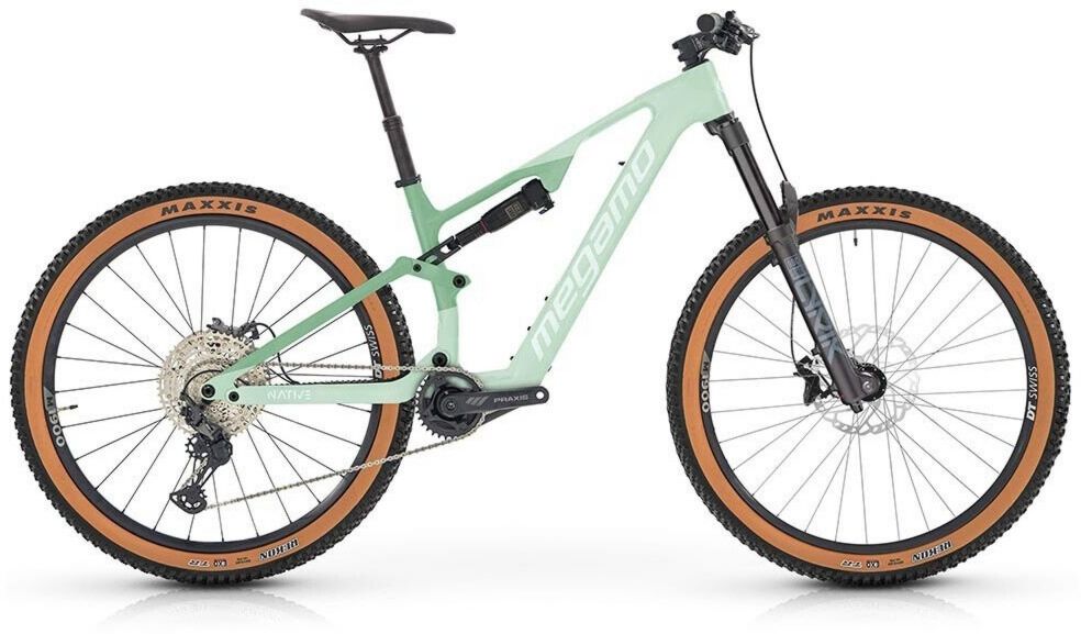 Vélos électriques 36 V Megamo Native 360 10 29 Xt (2024) 250 W Avec fourche de suspension, Avec batterie intégrée au cadre Carbone 12 vitesse(s)
