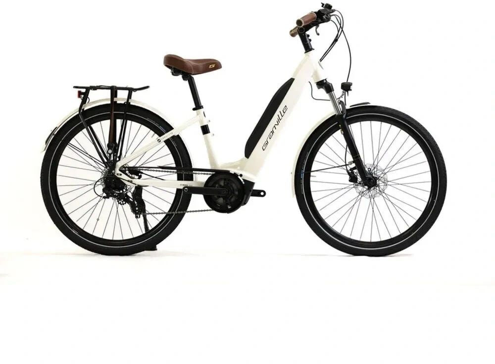 Vélos électriques Granville E-absolute 35 Plus Altus cloud white 13,4 Ah 36 V 250 W Avec batterie intégrée au cadre Moteur pédalier pour Femme