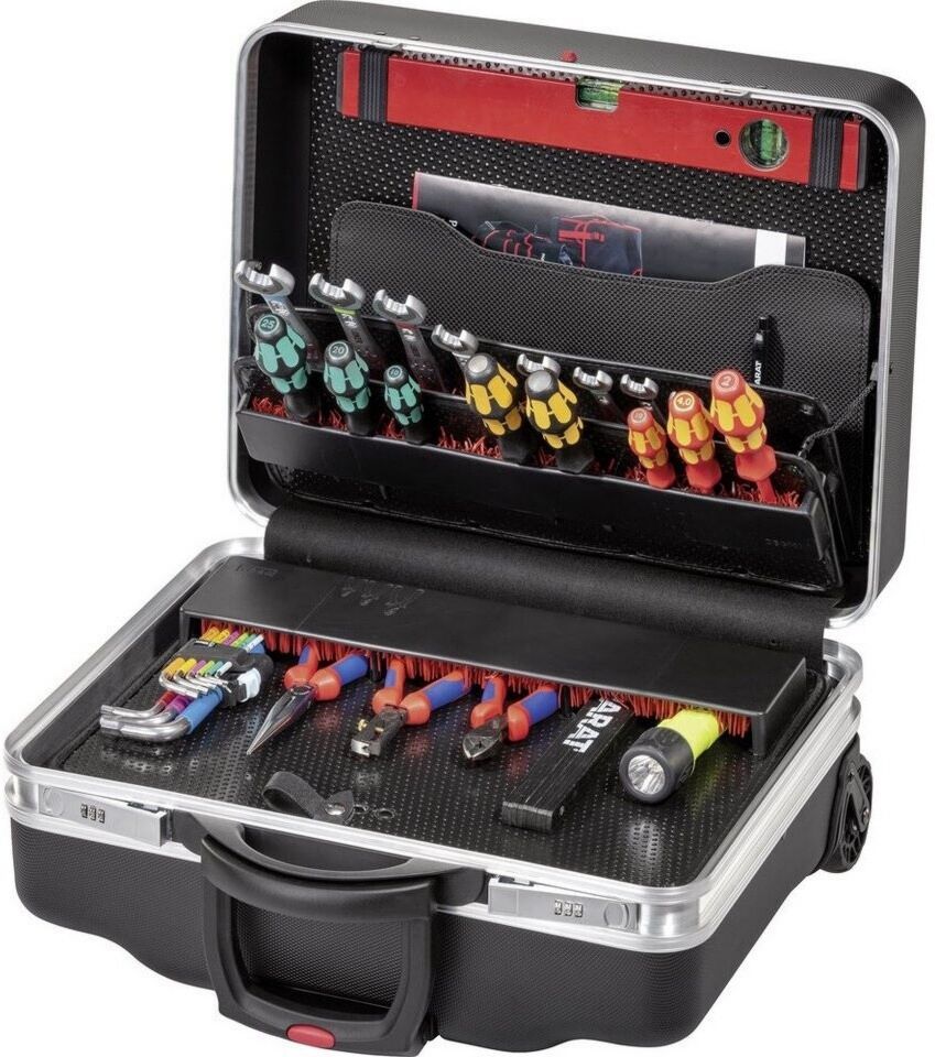 Boîte à outils largeur 470 mm Parat Classic KingSize Roll neo Safe CP-7 longueur 360 mm Compartiment pour documents Apte au transport aérien Noir