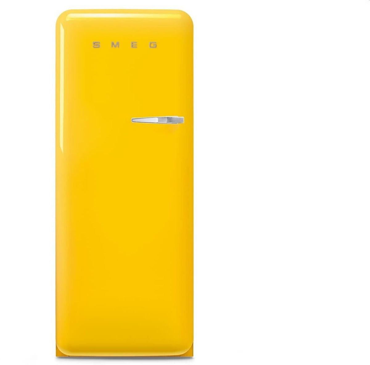 Smeg FAB28LYW6 Réfrigérateur 244 L 270 L 26 L largeur 60,1 cm 90 W 1 porte Dégivrage automatique du réfrigérateur Acier 220V-240V Jaune 35 dB LED