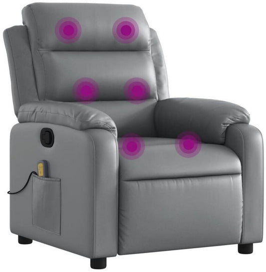 Fauteuil massant vidaXL Massage Chair Faux Leather (37349) Faux Leather Massage Chair (373496) largeur 75 cm Repose-pieds 110 kg Cuir synthétique