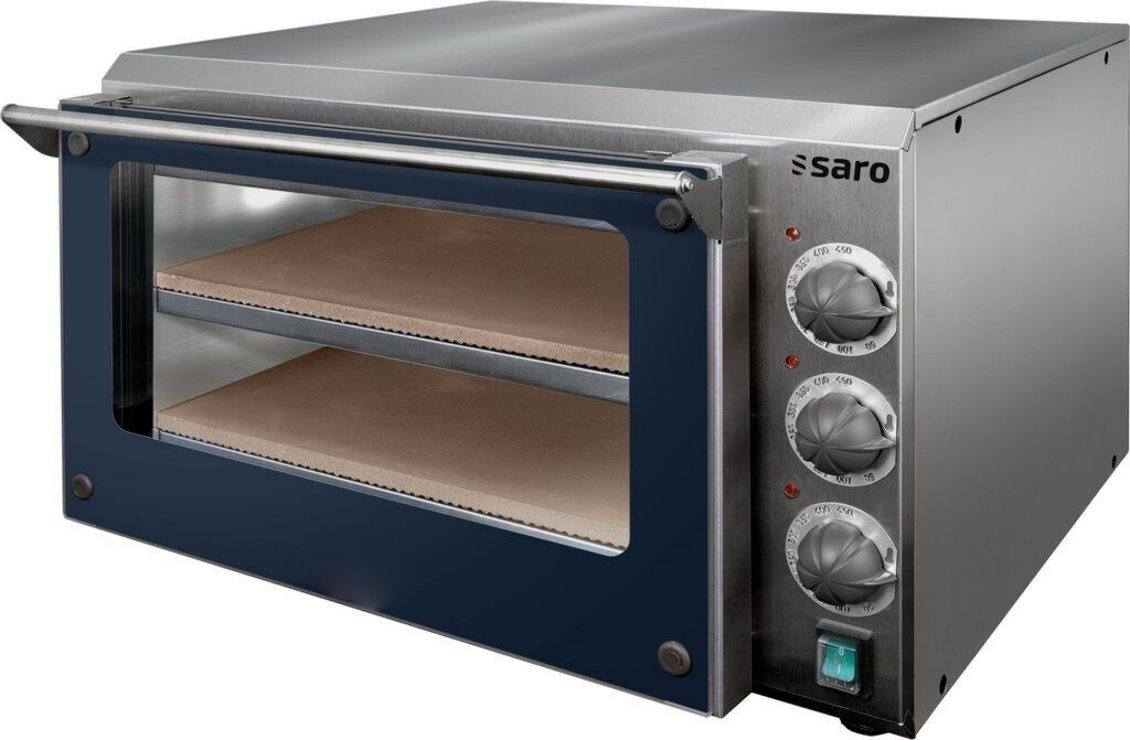 Mini four à pizza Saro 455-1055 Chaleur sole+voûte Acier inoxydable Gris