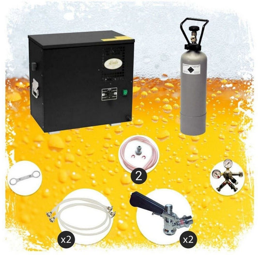ich-zapfe Système de robinet, AS-40, 2-lignes, Refroidisseur de flux, Refroidisseur humide Pompe à bière 5 L 292 W 230 V