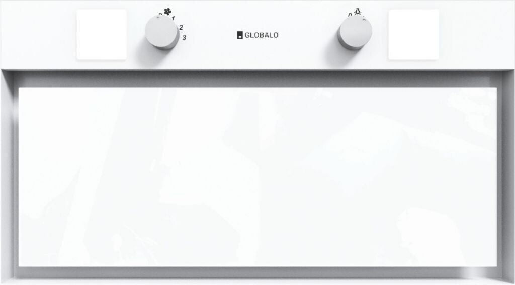 Hotte aspirante Globalo SPEDTERO_60_2_WHITE Recyclage largeur 60 cm Acier inoxydable Blanc, Noir Touches profondeur 30 cm