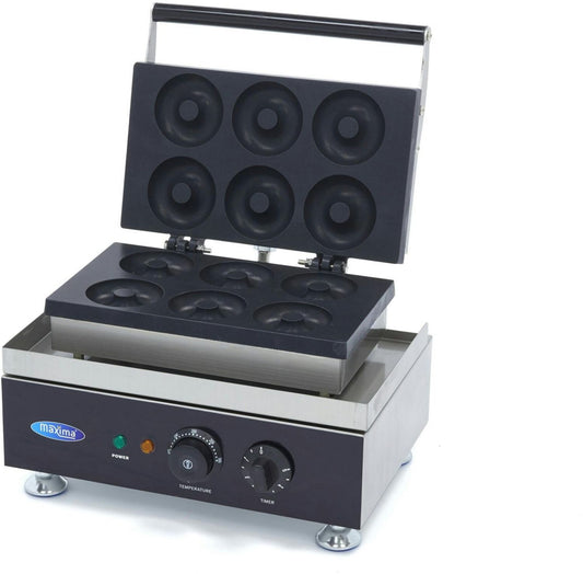 Gaufrier Optima Musiksaiten 09374010 Minuterie, Thermostat pour Donuts Revêtement anti-adhésif