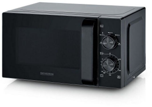 Severin MW7790 Fours à micro-ondes 20 L largeur 44,5 cm 700 W Minuterie Acier Bouton rotatif hauteur 24 cm Noir profondeur 36 cm