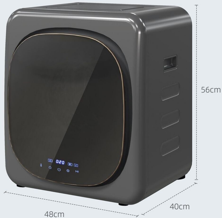 Sèche-linge HomCom B61-011V90 B61-011V90GY 4 kg largeur 48 cm 800 W Minuterie, Fonction automatique Affichage digital Frontal hauteur 56 cm