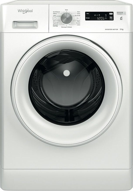Whirlpool FFSP9269WFR Lave-linge 9 kg 1 200 tours/min largeur 59,5 cm Moteur à induction profondeur 62,7 cm Blanc hauteur 85 cm