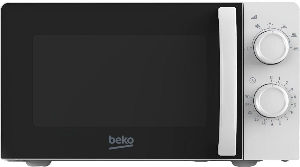 Beko MOC20100 MOC20100W1 Fours à micro-ondes 20 L largeur 45,2 cm 700 W Minuterie Acier Bouton rotatif Blanc hauteur 26,2 cm profondeur 32,5 cm