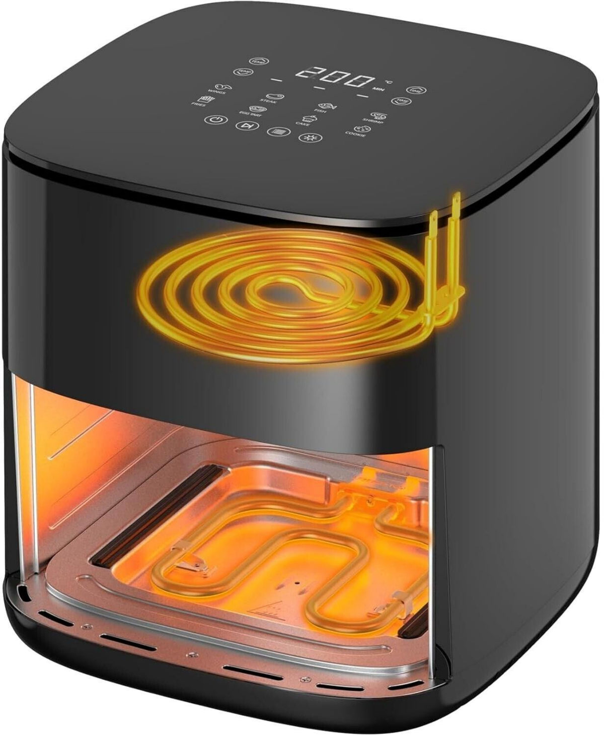 Terraillon TER15516 Friteuse à air chaud 7 L 2 300 W Sans graisse Plastique Touches Rectangulaire – température 0 - 200 °C
