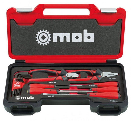 Coffret à outils pour Mécanique Mob Fusion Box Medium 16 pièces maintenance 9436016001 Plastique Résistant, Portable Rouge, Noir