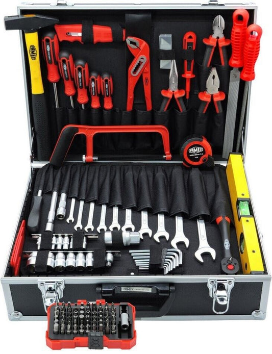 Coffret à outils Niveau à bulle Famex 755-57 pour Universelle, Montage Verrouillable, Empilable Noir