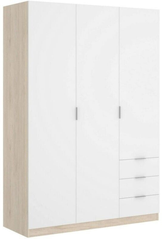 Dmora Dbarro 121x52x184cm Blanc Chêne (8052773875325) Armoire à porte battante Contemporain