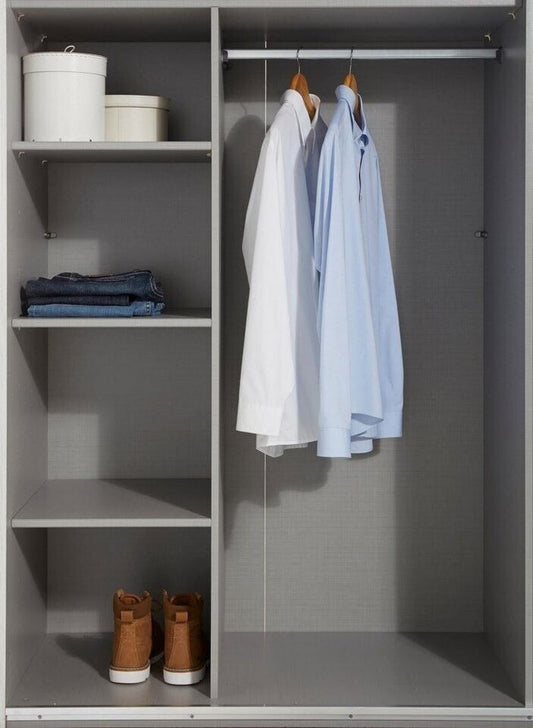 Wimex Aménagement intérieur 110cm gris Armoire à porte battante 4 portes Contemporain