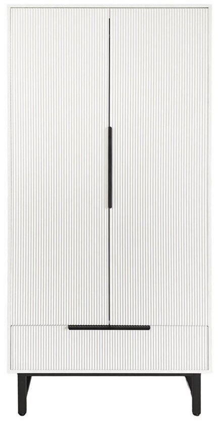 Home Deluxe Nyla blanc 100x200cm Armoire à porte battante Contemporain
