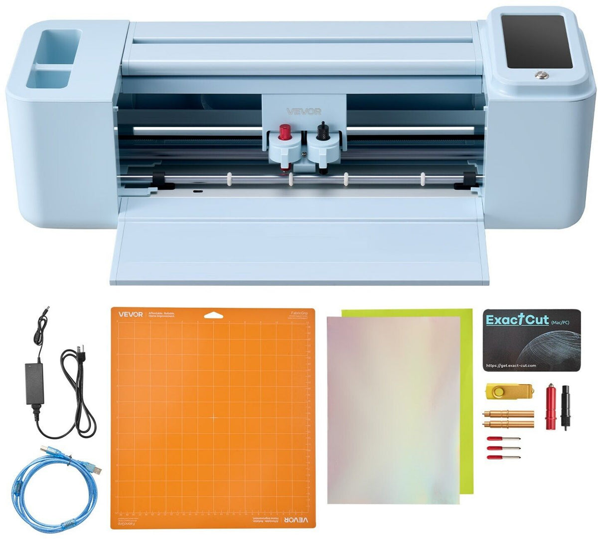 VEVOR Traceur de Découpe Vinyle 305mm écran tactile, compatible Mac/Windows/Android/iOS Machine de découpe