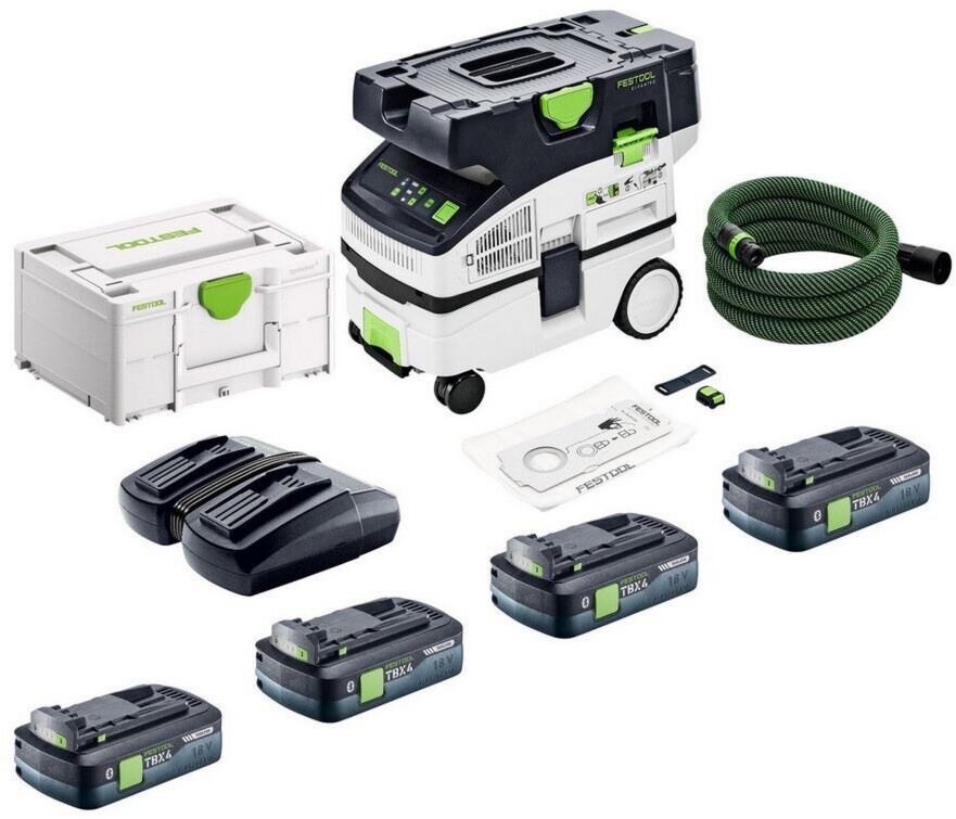 Festool CTLC Mini I-Basic 36V Aspirateur eau et poussières réservoir 10 L Tuyau d'aspiration Batterie